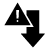 Zwart pictogram voor risicobeperking